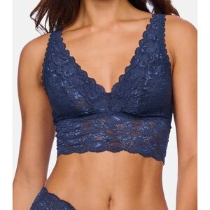 NWT Cosabella Never Say Never NSN Extended Plungie Bra Navy Blue 2x